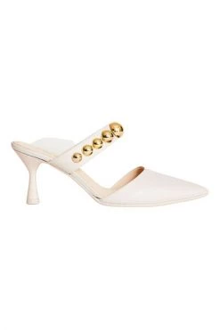 AGL Pumps MULES PELLE BORCHIE Beige