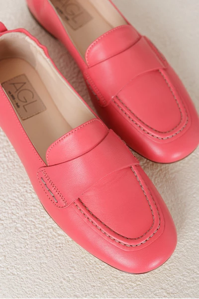 Loafers AGL D834011PC MOCASIN ROOD Pink 4 Loafers AGL D834011PC MOCASIN ROOD Pink - Afbeelding 2