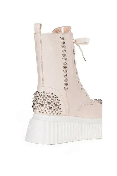 AGL Enkellaarsjes Boots Beige 4 AGL Enkellaarsjes Boots Beige - Afbeelding 2