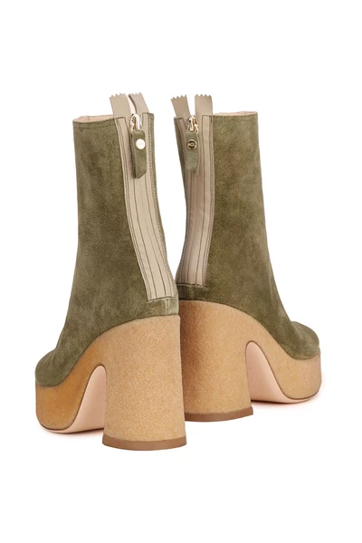 AGL Enkellaarsjes Heeled Boots Green 5 AGL Enkellaarsjes Heeled Boots Green - Afbeelding 3