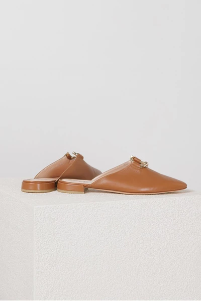 Loafers AGL D556008 VIRGEE MULE SOFTY PIERCING BRANDY-GOLDEN Cognac Brown 4 Loafers AGL D556008 VIRGEE MULE SOFTY PIERCING BRANDY-GOLDEN Cognac Brown - Afbeelding 2