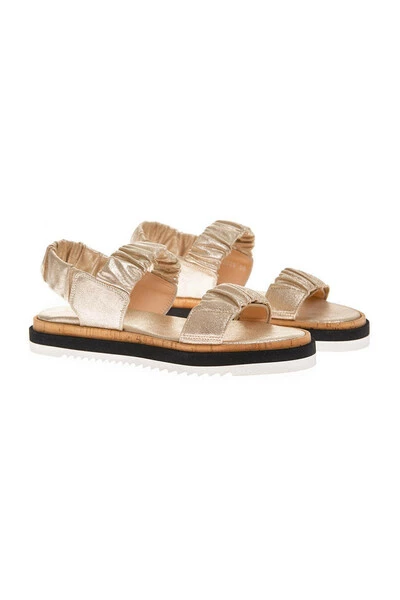 AGL Sandalen Sandals With Elasticated Rear Flange Beige 3 AGL Sandalen Sandals With Elasticated Rear Flange Beige
