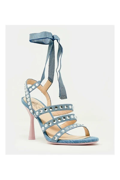 AGL Sandalen Sandal Jeans And Heel Stones Blue 4 AGL Sandalen Sandal Jeans And Heel Stones Blue - Afbeelding 2