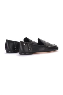 AGL Loafers Jess Moccasin With Crystals Black