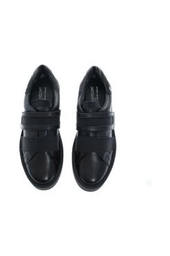 AGL Leather Sneakers With 2 Scratchs And Glitter Effect Black