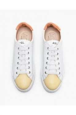 AGL Nappa Leather Sneakers With Panels White