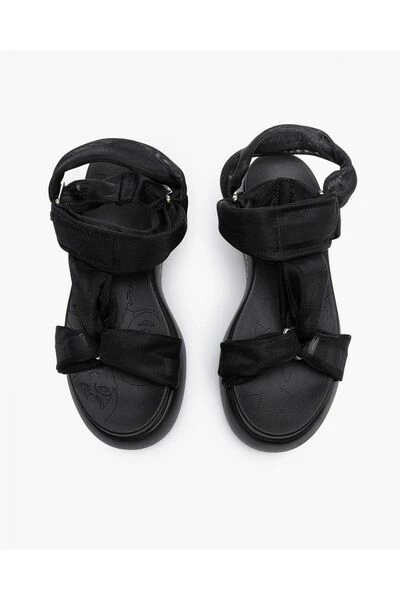 AGL Sandalen Sandals With Tulle Bands And Wedge Soles Black 4 AGL Sandalen Sandals With Tulle Bands And Wedge Soles Black - Afbeelding 2