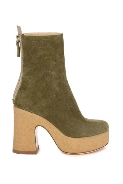 AGL Enkellaarsjes Heeled Boots Green 4 AGL Enkellaarsjes Heeled Boots Green - Afbeelding 2