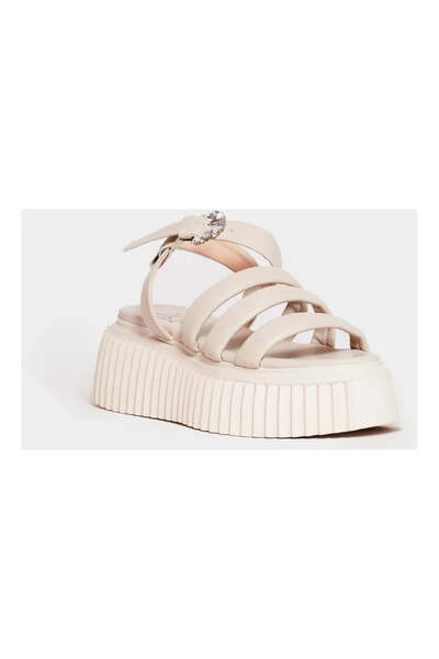 AGL Sandalen Sandal Mettle Extraligìght Rubber Bottom Beige 3 AGL Sandalen Sandal Mettle Extraligìght Rubber Bottom Beige