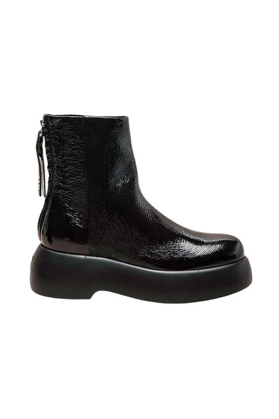 AGL Enkellaarsjes Boots In Rounded End Black 3 AGL Enkellaarsjes Boots In Rounded End Black