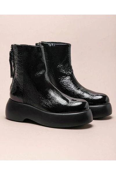 AGL Enkellaarsjes Boots In Rounded End Black 5 AGL Enkellaarsjes Boots In Rounded End Black - Afbeelding 3
