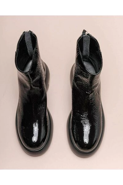 AGL Enkellaarsjes Boots In Rounded End Black 4 AGL Enkellaarsjes Boots In Rounded End Black - Afbeelding 2