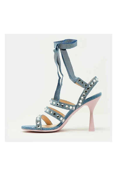 AGL Sandalen Sandal Jeans And Heel Stones Blue 3 AGL Sandalen Sandal Jeans And Heel Stones Blue